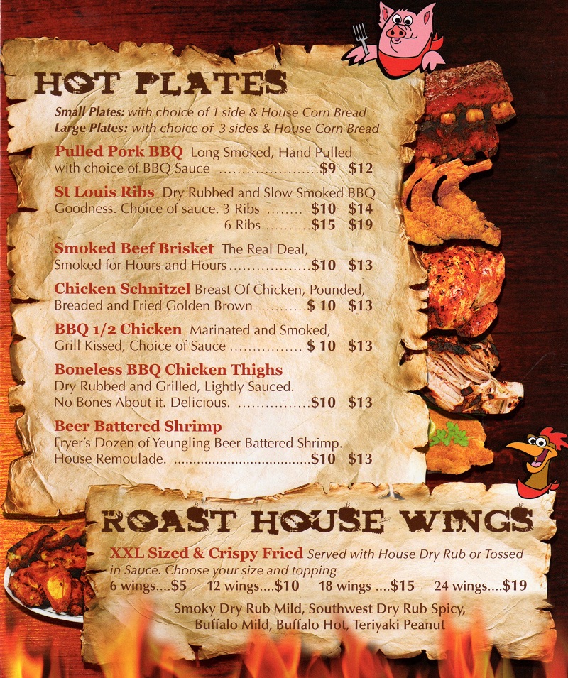 Mo' Greens Roast House BBQ in Manalapan Menu